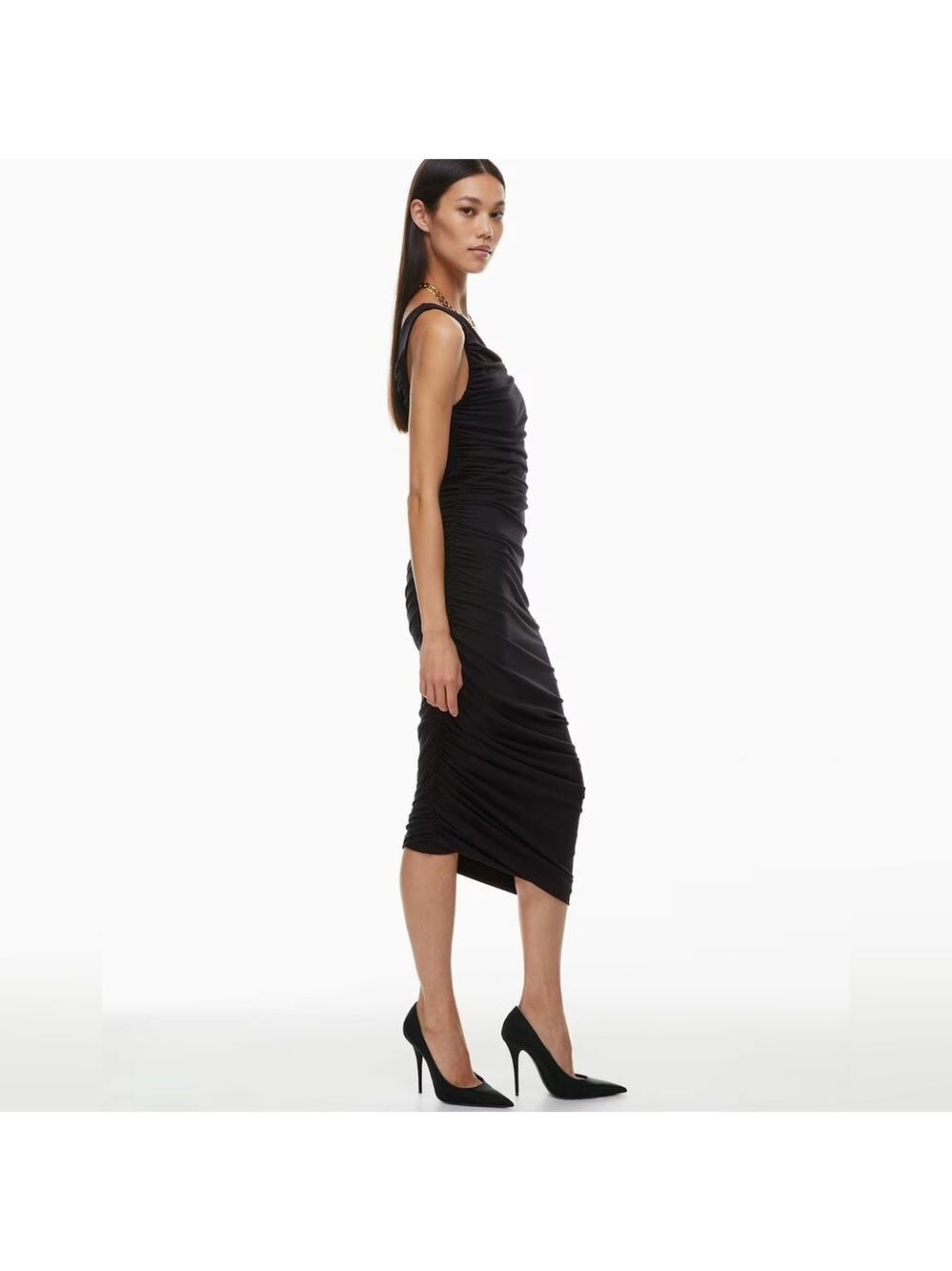 Ten By Babaton Body-Hugging One-Shoulder Vertigo Midi Dress ress - Picture 5 of 12